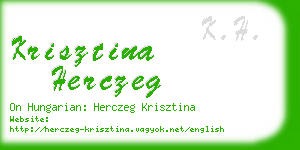 krisztina herczeg business card